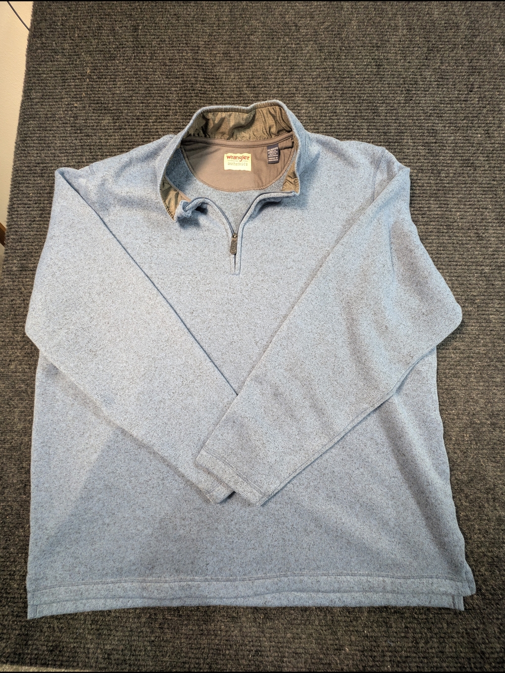 Wrangler Men's Sky Blue Half-Zip Pullover Sweater